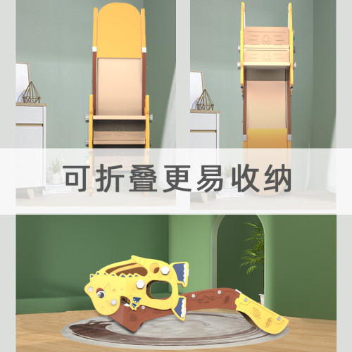 兒童室內外家用帶樓梯折曡滑滑梯戶外小型幼兒園寶寶小孩滑梯玩具