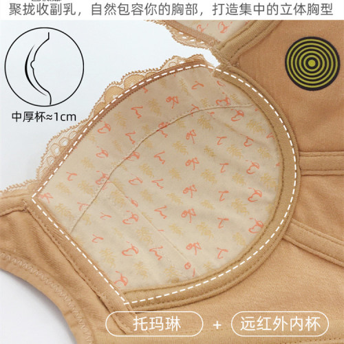 量子七排釦內衣薄款防下垂文胸調整型高側比矯正外擴側收副乳胸罩