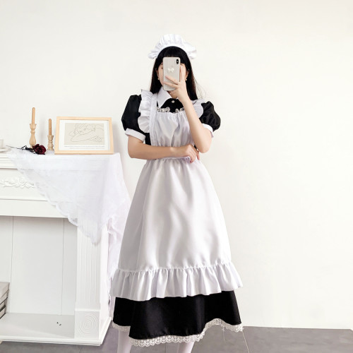 傳統女傭長裙女僕裝偽娘英國管家cosplay日系製服 可愛連衣裙