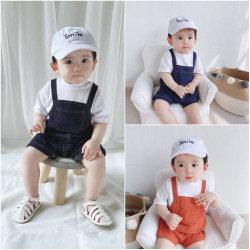 嬰幼兒童裝連體衣男寶寶哈衣女童背帶爬服兒童連身衣