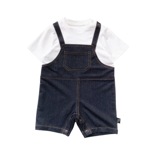 嬰幼兒童裝連體衣男寶寶哈衣女童背帶爬服兒童連身衣