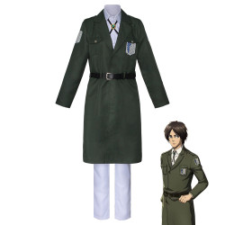 進擊的巨人第四季風衣 綠巨人調查兵團團服cosplay服 軍綠色大衣
