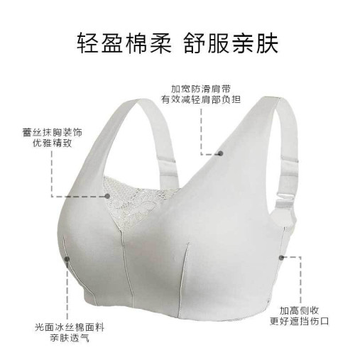 女士大碼胸罩光面抹胸內衣大碼術後義乳文胸