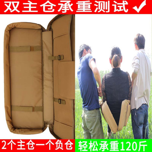 多功能雙層加厚海竿釣台雞蛋棉戰術包發射器玩具工具雙肩釣魚包