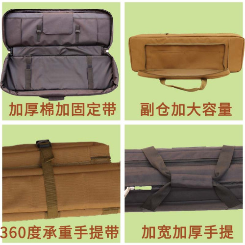 多功能雙層加厚海竿釣台雞蛋棉戰術包發射器玩具工具雙肩釣魚包