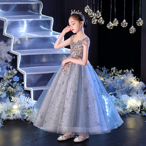 2022春季兒童禮服公主裙女童蓬蓬紗高級洋氣生日花童婚禮走秀人