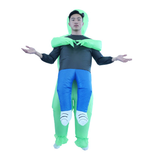 萬聖惡搞恐怖氛圍裝扮鬼抱人道具節日布置場景服裝外星人充氣服