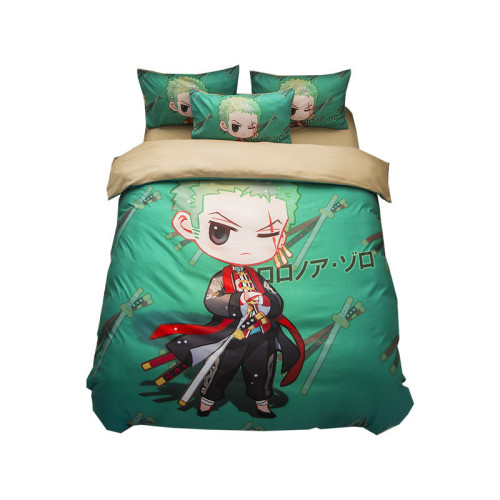 磨毛印花四件套 卡通風1.5/1.8m被套三件套雙人床品套件