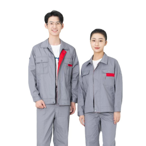 夏季短袖純棉工作服套裝男薄款長袖耐磨電銲汽修服上衣廠服勞保服