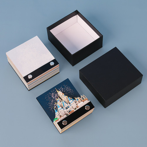 創意禮物紙雕模型家居裝飾品桌面擺件灰姑娘城堡3D立體便簽本