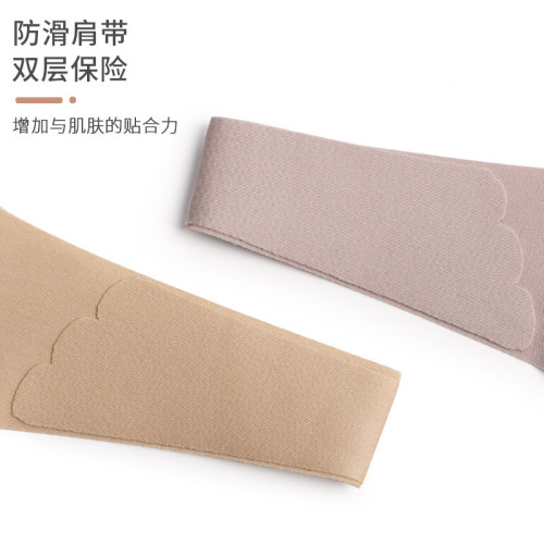 納美嬌夏季無痕內衣女無鋼圈小胸聚攏胸罩冰絲運動固定杯果凍文胸