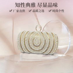 2025新中式新款晚宴包名媛手拿包珍珠包時尚個性豪華手提女包