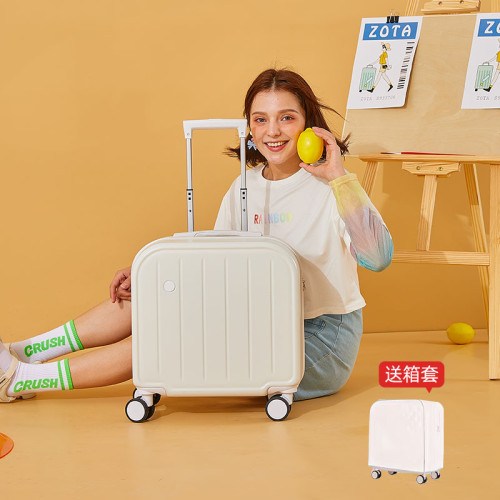 18寸行李箱女輕便靜音萬向輪拉桿箱小型登機密碼箱
