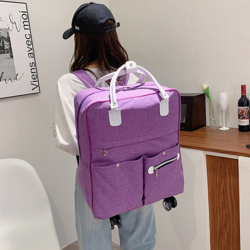 短途旅行包子母包行李袋萬向輪登機箱拉桿包女輕便旅行袋出差行李