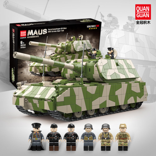 全冠積木100234/100244/100246小顆粒軍事人仔拼裝玩具男