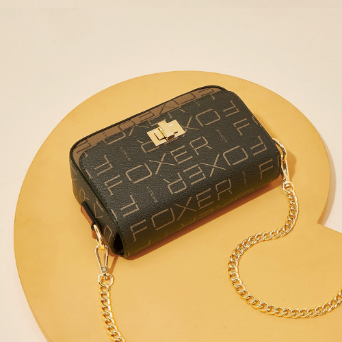 FOXER/金狐狸爆款包包女印花手機包單肩包鏈條女式老花斜後背包女包