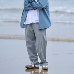 TRS男裝|25SS日系cityboy重磅高密垂感單褶皺廓形微錐休閒西褲男