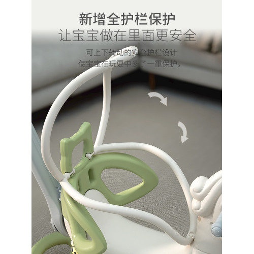 搖搖馬木馬兒童搖馬寶寶霤霤車二合一周嵗生日禮物玩具防摔小搖馬