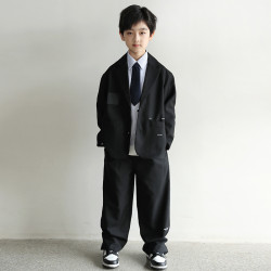 童裝男童秋裝套裝2023新款西裝韓版兩件套中大童洋氣西服韓版潮