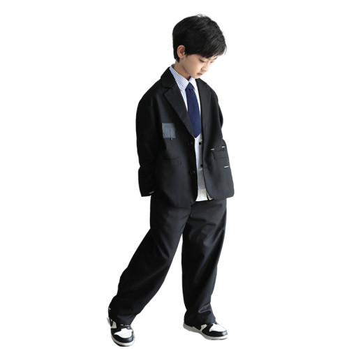 童裝男童秋裝套裝2023新款西裝韓版兩件套中大童洋氣西服韓版潮