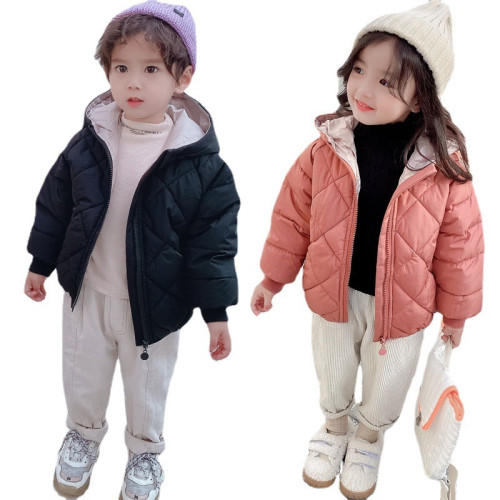 秋冬季兒童棉衣男女寶寶加厚連帽外套韓版中小童羽絨棉服短款童裝