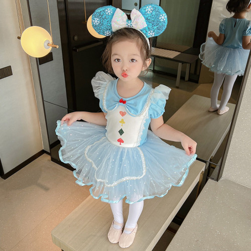 女童芭蕾舞蹈裙2025夏款原創練功服女寶寶連體演出服改良公主裙子