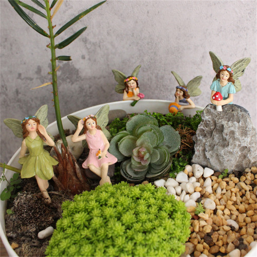 新品花仙子套裝花園庭院盆栽裝飾樹脂工藝品擺件樹脂