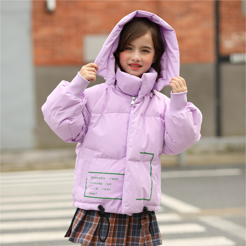 秋冬新款嬰幼童加絨加厚羽絨棉連體哈衣男女童連帽爬爬服
