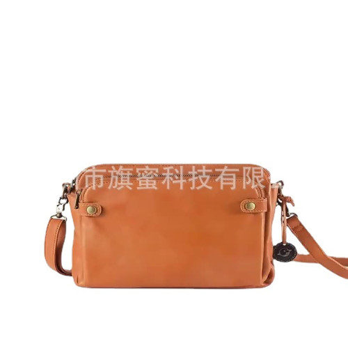 Three Layer Leather Crossbody Shoulder三層皮革斜背肩包手拿包