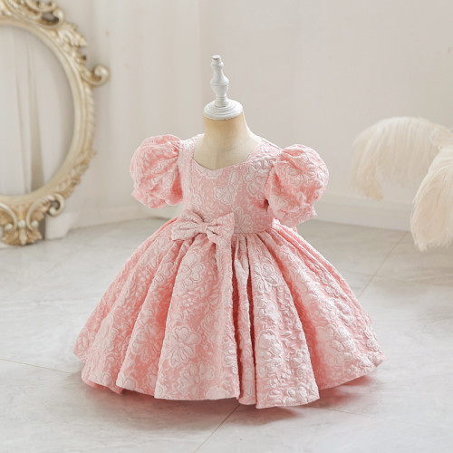 女童裙子禮服裙高級女寶寶周嵗禮服花童連衣裙兒童蓬蓬裙公主裙女