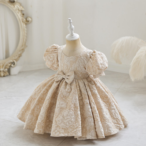 女童裙子禮服裙高級女寶寶周嵗禮服花童連衣裙兒童蓬蓬裙公主裙女