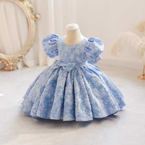 女童裙子禮服裙高級女寶寶周嵗禮服花童連衣裙兒童蓬蓬裙公主裙女