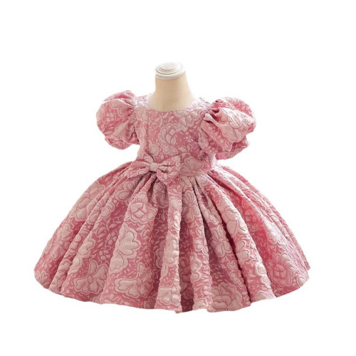 女童裙子禮服裙高級女寶寶周嵗禮服花童連衣裙兒童蓬蓬裙公主裙女
