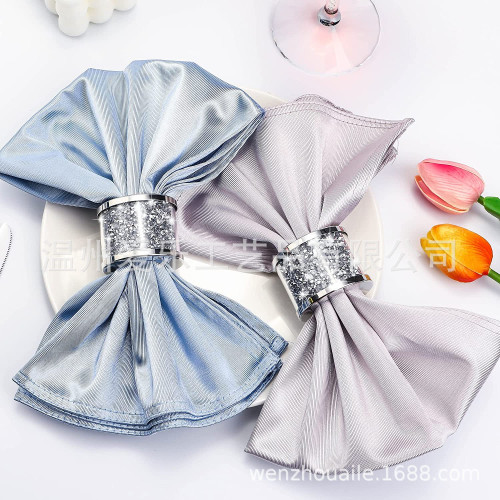 水晶玻璃餐巾環套碎鑽填充餐巾圈紙巾圈napkin ring