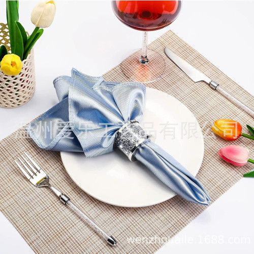 水晶玻璃餐巾環套碎鑽填充餐巾圈紙巾圈napkin ring