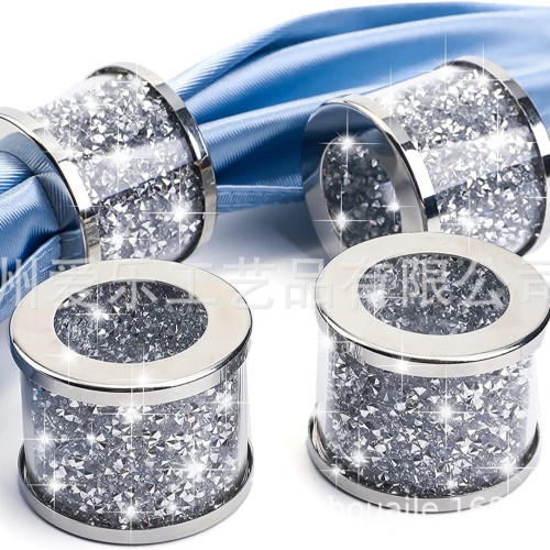 水晶玻璃餐巾環套碎鑽填充餐巾圈紙巾圈napkin ring