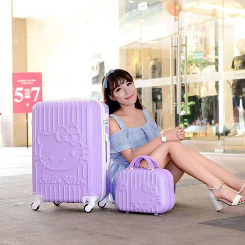 韓版kt貓ins潮可愛行李箱20寸24寸拉桿女學生拉箱萬向輪旅行