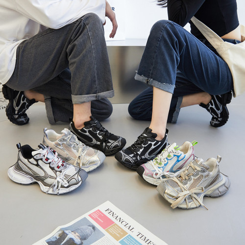 2025年巴黎3xl復古老爹鞋做舊老爹鞋情侶男女款九代慢跑老爹鞋女