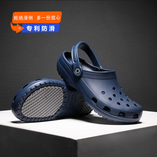 JDOV洞洞鞋男款防滑包頭拖鞋外穿廚房夏季戶外沙灘鞋運動涼鞋