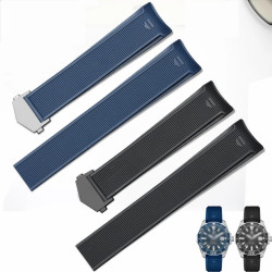 泰格豪Y雅竟潛300/500手錶帶 WAY201/WAN211表徑43橡矽膠錶帶22mm