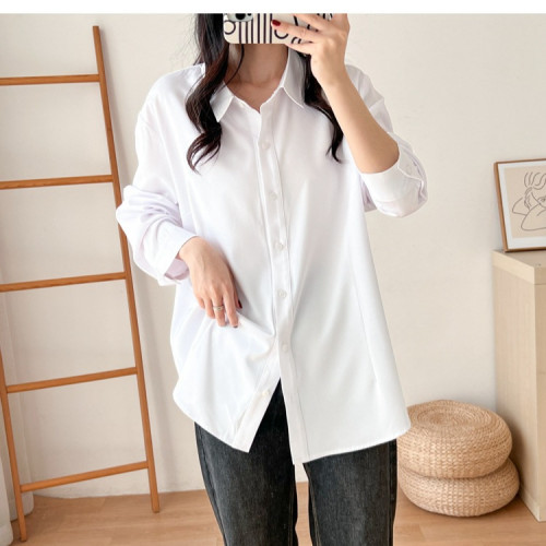 8301OL襯衫氣質胖mm大碼女裝長袖胖妹妹上衣300斤大碼工作服
