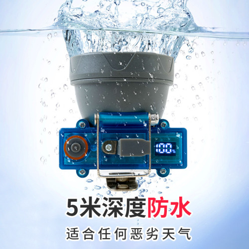 雷射砲礦工燈強光充電雙鋰電超亮電量顯示長續航頭戴式安全帽頭燈