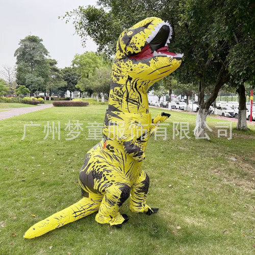 萬聖節cos服霸王龍充氣服裝派對表演抖音同款搞笑恐龍服動物裝扮