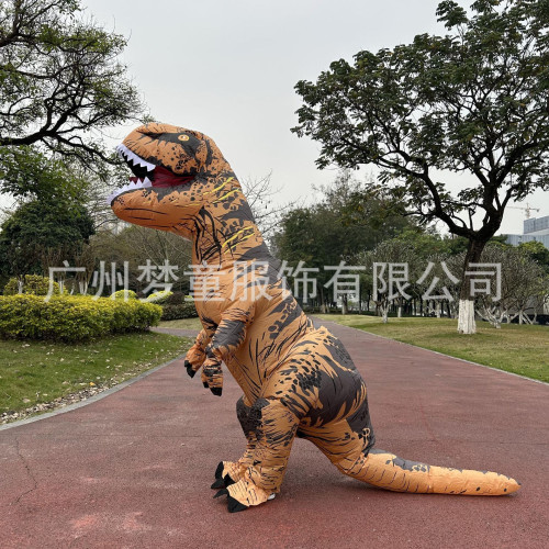 萬聖節cos服霸王龍充氣服裝派對表演抖音同款搞笑恐龍服動物裝扮
