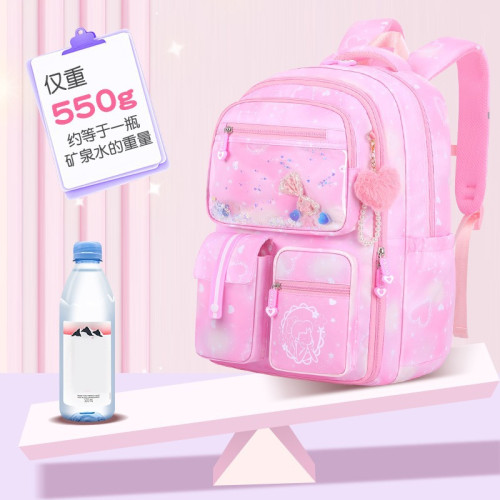 2024新款小學生兒童書包1-3-6年級女生書包甜美可愛大容量雙肩包