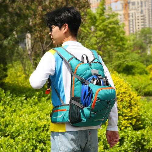 戶外雙肩包尼龍登山騎行後背包超輕多功能休閒可折曡雙肩包大容量