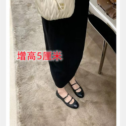 內增高小碼323334圓頭復古法式平底淺口百搭瑪麗珍女單鞋