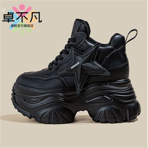 高顔值復古老爹鞋2025新款春季厚底小個子休閒時尚內增高女鞋10cm