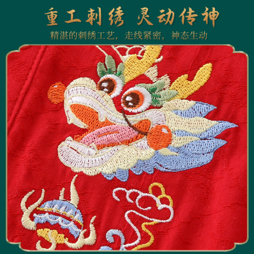 龍年嬰兒哈衣爬服連體衣夏季新款薄款寶寶滿月百天抓周服6288
