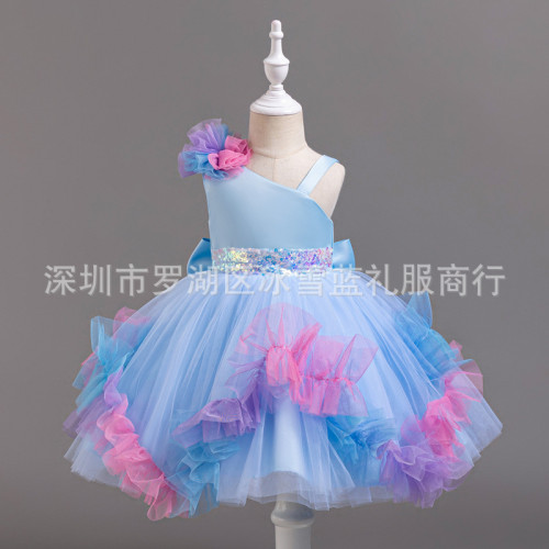 女童禮服高級感蓬蓬裙走秀晚禮服六一兒童合唱服演出兒童公主裙